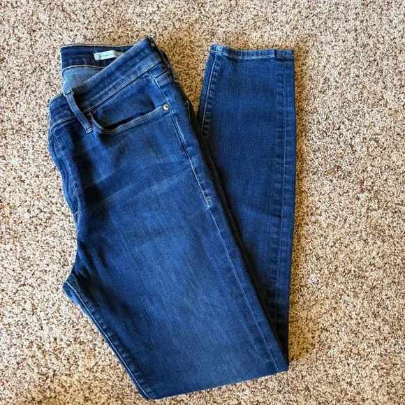 Frame Denim Women Le Skinny de Jeanne Jean Size 32 (Fits 30") Dark Blue Mid Rise - Picture 1 of 16